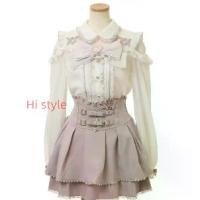 ราคา Lizlisa landmine Jirai kei Lizlisa dupes lace long sleeve shirt with big bow 402 (1734930564400055468)
