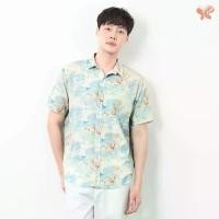 ราคา เสื้อเชิ้ตผู้ชาย [Papillon] Men Classic Fit Shirt ทรงคลาสสิก ผ้า Cotton Rayon Blend เนื้อนุ่มใส่สบาย พิมพ์ลายไก่ฟ้าพญาลอ คําแนะนําการขายที่ร้อนแรงในเดือนนี้ (1735272126602053473)