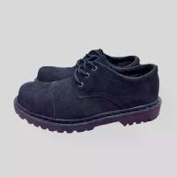 ราคา รองเท้าในGenuine Leather Shoes, Steel Toe, Safety, Genuine Suede Leather, Very Soft, Black (Size38-47), Black Stitching, Genuine Suede Leather and Genuine Leather, Patterned Leather (17350917641430968