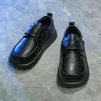 ราคา Children's leather shoes, genuine leather, black, for boys, 2026 autumn new model, suitable for school performances, soft-soled British-style shoes for primary school students. (1734665512024704354)