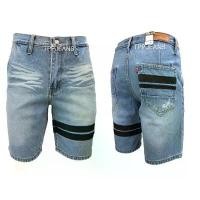 ราคา JEANSEXPRESS MICRO SHORTS Denim กางเกงยีนส์ขาสั้นชายสีบลูฟอกซีดแถบหนังดำ เป้าซิป Size 28-36 รับชำระปลายทาง (1734041281794835764)