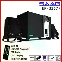 ราคา SAAG ลำโพงบลูทูธ ลำโพง Bluetooth Speaker 2.1 รุ่น EM-3107F Orbit กำลังขับ 14 W Multimedia Speaker System ลำโพงซับ ลำโพงคอมพิวเตอร์ USB (1729663900924283690)