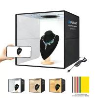 ราคา PULUZ 40cm Folding Portable Ring Light USB Photo Lighting Studio Shooting Tent Box with 6 x Dual-side Color Backdrops, Size: 40cm x 40cm x 40cm (1734897739117922141)
