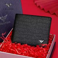 ราคา WilliamPOLO Men's Wallet Leather Short Business Wallet Large Capacity (1734041304713365104)