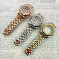 ราคา {special} 31mm NH05 Watch Case For Girl Woman Datejust Watch Accessories 316L Steel Fit NH05 NH06 Movement 24.5mm Dial Jubilee Band (1735485063934739798)