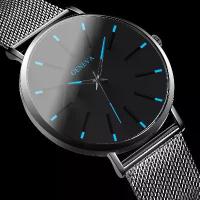 ราคา นาฬิกาข้อมือผู้ชาย Geneva Watch สีดำ สายตาข่ายเหล็ก นาฬิกาควอตซ์ ราคาประหยัด Montre Homme Horloge Heren (1735384612038411603)