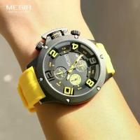 ราคา MEGIR Big Dial Sport Quartz Watch for Men Fashion Chronograph Wristwatch with Date Silicone Strap Luminous Hands 8115 (1735082705653237688)