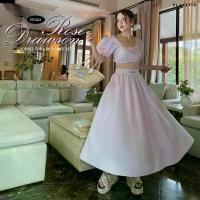 ราคา FLAT2112 FF1123 : ROSE DRAWSON CROPPED TOP & MIDI SKIRT SET ชุดเซต เสื้อครอป กระโปรง ชุดออกงาน (1731624787326174777)