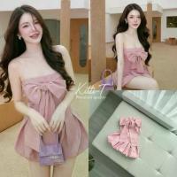 ราคา Kitti Set (2)เสื้อ+กระโปรง ชุดเซตเกาะอกสีชมพู (สไตล์หวานซ่อนเปรี้ยว) เป็นเสื้อเกาะอกสีชมพูพาสเทลกระโปรงสั้นสีเข้าเซต (1735136604043183514)