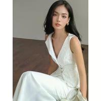 ราคา French Korea ชุดSetกระโปรง สีขาว ใส่ไปทำบุญ สวยหรูLuxury Pisamai ชุดSetเสื้อลูกไม้ฉลุสีขาวกระดุมทอง+กระโปรงสอบเข้ารูป (1734911306531964296)