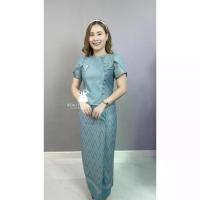 ราคา ชุดเซ็ท ผ้าญี่ปุ่น ชุดออกงาน เสื้อ+กระโปรง ลายซิกแซก (แถมฟรีเข็มกลัด 1 ชิ้น) (1735225762028291315)