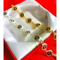 ราคา หัวนะโม สร้อยนะโม สร้อยข้อมือหัวนะโม ลงยาดำ สร้อยข้อมือ งานนะโม กำไล สร้อยทอง สร้อยเงิน 18k ไม่ลอกไม่ดำ กำไลหัวนะโม เครื่องประดับ (1735100637920199973)