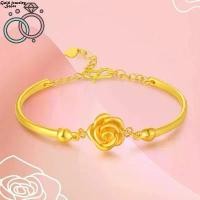 ราคา แนะนำ ✨✨กำไลข้อมือหญิง สร้อยข้อมือกุหลาบ กำไล ทอง สร้อยข้อมือ ชุบทอง กำไลข้อมือ ของแท้100% เครื่องประดับแฟชั่นผู้หญิง (1735300290429290320)
