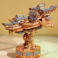 ราคา ส่งด่วนกทม. ของเล่น เรือบิน DIY Wind Voyager ตัวต่อไม้ ของขวัญ ของแต่งบ้าน มีเพลง Tonecheer TQ421 (1735439878460835678)