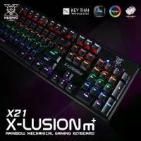 ราคา คีย์บอร์ด แม็คคานิคอล NUBWO รุ่น X-LUTION M+ X21 BLUE SWITCH ตั้งมาโครได้ (1734556429974734406)