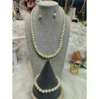 ราคา เซ็ตเครื่องประดับมุก 3 ชิ้น (สร้อยคอ, สร้อยข้อมือ, ต่างหู) สวยครบจบในเซ็ตเดียว งานตู้ญี่ปุ่นมือสอง คลังสินค้า (1733517789973021887)