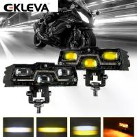 ราคา ไฟเสริมแบบโปรเจคเตอร์ EKLEVA สำหรับระยะไกล สีขาว/แดง แสงหมอก LED 6000K เหมาะสำหรับ ATV, รถบรรทุก, มอเตอร์ไซค์, SUV และ UTV (1734907496798193396)
