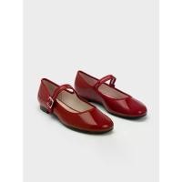 ราคา คำแนะนำการขายที่ร้อนแรงในเดือนนี้ ส่งต่อ รองเท้า mary jane ส้นเตี้ย สีแดง | charles&keith (1735297555655197822)