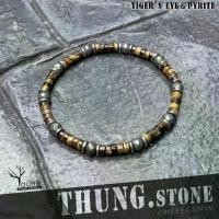ราคา ลดราคา ✲สร้อยข้อมือหิน เน้น "เสริมโชคลาภ" หินแท้ 100% " ไทเกอร์อาย..ไพไรต์ เพชรหน้าทั่ง " หินนำโชค หินมงคล หินเสริมเงินทอง THUNG♒ (1735298643579995240)