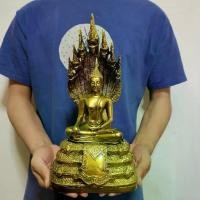 ราคา ❃พระพุทธรูปปางนาคปรก พระนาคปรก สีทองโบราณ (หน้าตัก5นิ้ว สูง30ซม.)บูชาเสริมสิริมงคลอำนาจบารมีเมตตามหานิยม☼ลดราคา- (1734384867374630020)