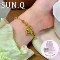 ราคา สร้อยข้อมือ SUNQ จี้หัวใจ ดีไซน์มินิมอลและมีสไตล์ เครื่องประดับอเนกประสงค์ เหมาะสำหรับสวมใส่ทุกวัน เธรด ทอง ปลอม เคลือบ แก้ว สร้อย คอทอง ไมครอน สร้อย คอทอง ไมครอน (1731755292065432905)