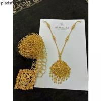 ราคา เซ็ตเครื่องประดับชุดไทย พลอยสีเหลืองอมส้ม (สร้อย, เข็มขัด) (1735185599619368917)