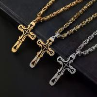 ราคา สร้อยคอผู้ชายรุ่น New Emperor ลายเคลือบไฟฟ้า แบบชั้นเดียว พร้อมจี้รูปกางเขน แฟชั่นทันสมัยและไม่ซ้ำใคร ทำจากเหล็กไทเทเนียม สร้อย คอสแตนเลส แท้ (1734941479511622851)