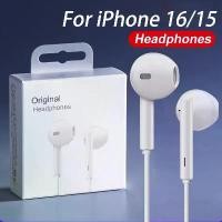 ราคา หูฟังแท้สำหรับ Apple iPhone 16 15 Pro Max 14 13 12 11 USB-C Lightning หูฟัง 3.5 มม. X XR 7 8 อุปกรณ์เสริมโทรศัพท์ (1735055824753820816)