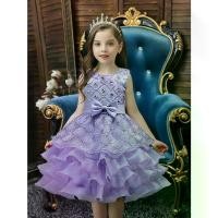 ราคา Elegant Girls' Pink Princess Dress with Floral Embroidery and Tulle Skirt - Sleeveless Formal Gown with Bow Detail for Birthdays, Weddings, Parties, and Performances, Princess Dr (1733634320713352668)