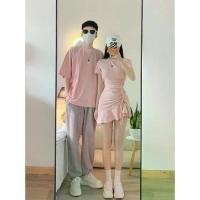 ราคา ชุดคู่รัก ฤดูร้อน เดรสเดียว ดีไซน์พิเศษ เดรสเสื้อยืดแขนสั้น สำหรับผู้ชายและผู้หญิง Qixi ชิ้น เดรส 2023 มาใหม่ (1734575131785856801)