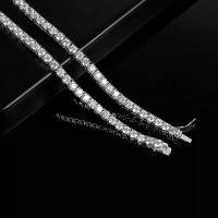ราคา สร้อยคอเทนนิส ประดับซิรกอน ชุบทองคำขาว 18K 4 เล็บ แฟชั่นหรูหรา (1735093551460222665)