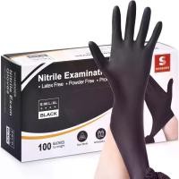 ราคา ถุงมือไวนิลสีดำ 4 ไมล์ ถุงมือพลาสติกปลอดน้ำยางแบบใช้แล้วทิ้ง เหมาะสำหรับสัก ร้านทำผม เล็บ อาหาร ทำอาหารและทำความสะอาด กล่อง 100-ct (1731309931958208045)