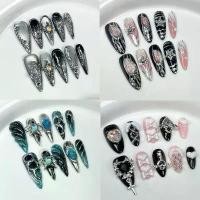 ราคา เล็บปลอมงานสีเจล สายฝอ สายคอน งานอลัง งาน Handmade แบบ 10 เล็บ (1731937815004218966)