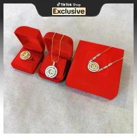 ราคา เซตจี้ แหวน ข้อมือกังหันรุ่นล้อมเพชร 2 ชั้น (1735041355314005943)