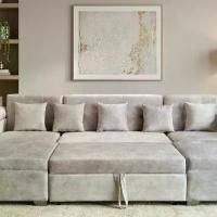 ราคา TDS SOFA รุ่น ออสก้า Sofa Bed u 3.20 m. โซฟาตัวยู โซฟารับแขก โซฟาชุดใหญ่ วัสดุผ้าและหนัง โครงไม้จริง ดีไซน์ทันสมัย เหมาะสำหรับห้อง living room (1730623727318632625)