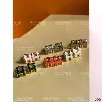 ราคา ✾ต่างหู H MINI POP สี GOLDงานHIEND แป้นปั้มชื่อแบรนด์◎TH COD (1735496876289590786)