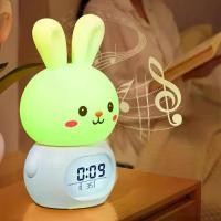 ราคา นาฬิกาปลุกกระต่ายดนตรี นาฬิกาปลุกเปลี่ยนสี ใช้พลังงาน USB พร้อมสาย Type-C สำหรับการชาร์จ นาฬิกา ดิจิตอล led แสง เครื่อง นาฬิกาเดินเรียบ ควอตร์ ไร้เสียง แขวน ผนัง สวยๆ เสียง เงียบ (1735082545557374876)