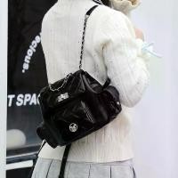 ราคา Disney Authentic Quilted Backpack Chanel-style Mini Backpack Chain Strap Bag Shoulder Bag Handbag for Women White/Black Perfect for Commute Casual Use (1735476470980248878)