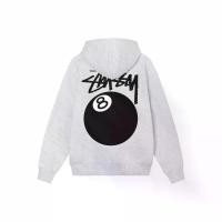 ราคา STUSSY 8-Ball Series Zip Hoodie | Fun Back Graphic with Black 8 Ball Print | Unisex Full-Zip Hooded Sweatshirt (1735157913128306277)