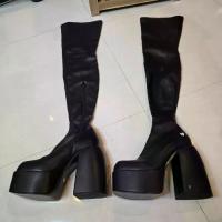 ราคา รองเท้าบูท NAKED WOLFE Leather Spice Black Stretch Boots ของแท้ [พร้อมส่ง] (1735379339645977798)