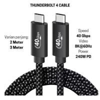 ราคา Adaptation Thunderbolt Cable 4 Data Transfer 40 Gbps 8KHD PD 240W 2/3 Meter USB 4.0 (1735367859064374531)