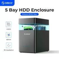 ราคา Orico 5 Bay 3.5 นิ้ว Type-C Hard Drive Enclosure SATA3.0 3.5 ใน HDD Case รองรับ UASP MAX 90TB(DS500) (1734691888824813320)