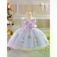 ราคา Girls' Green Mesh Embroidered Princess Dress | V-neck, Sleeveless, Midi Length, Flared Hem, Belted Umbrella Skirt, Non-Stretch Fabric, Suitable for All Seasons (1734053521272178585)