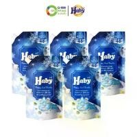 ราคา [COD] [Tiktok]Haby Haby Concentrated Fabric Softener, Happy Cool Booster Model, Happy Snow Scent, 540 Ml., Pack of 5 Bags (Limited to 2 Sets/Order) # 129455 (1735386561327761300)
