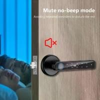 ราคา Fingerprint Door Lock Anti Peeping Fingerprint Handle Lock Type-C Emergency Charge for Home Office Glass Doors (1734875568540910817)