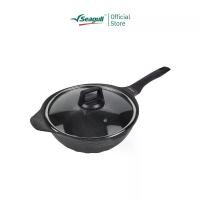 ราคา Seagull กระทะทรงลึกเคลือบลายหินอ่อน เอ็มเพอเรอร์ 28 ซม. พร้อมฝาแก้ว Emperor Marble Deep Fry Pan with Glass Lid (1734530970546963961)