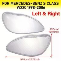 ราคา 1/2pcs for Mercedes-Benz S Class W220 W220 S600 S500 S350 1998-2006 Transparent Housing Front Headlights Shell Glass Cover (1735222684447311832)