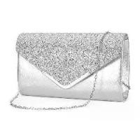 ราคา HOLILA Evening Dinner Purse Sequins Metallic Glitter Clutch Women HandBag Tide One Shoulder Lady bagDazzling Sparkling Party Bag # 679 (1734760212753516136)