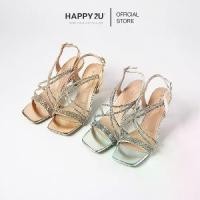ราคา HAPPY2U Yvan Cross Slingback Heels รองเท้าส้นสูง รองเท้าส้นสูงรัดส้น (1734613355354163027)