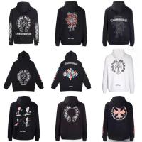 ราคา Foreign Trade Trendy Brand Chrome Heart Chrome Heart Terry Zipper Hoodie Unisex Wholesale (1733939551462524487)